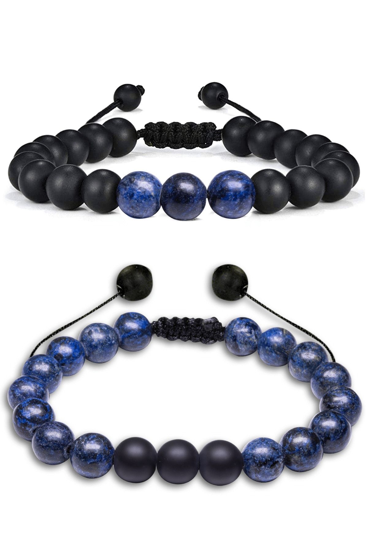 Sodalit Taşı Doğal Taş Bileklik Seti