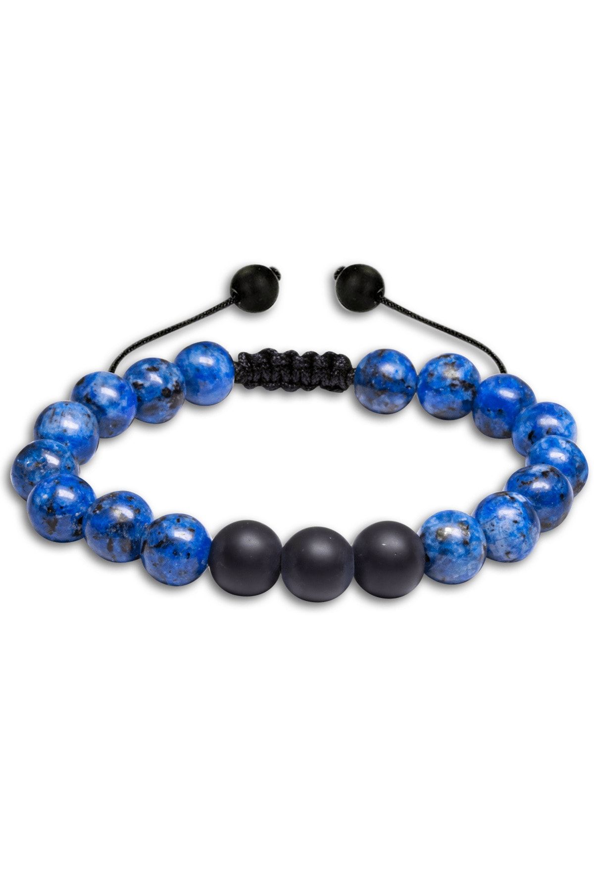 Lapis Lazuli Taşı Makrome Doğal Taş Bileklik Seti