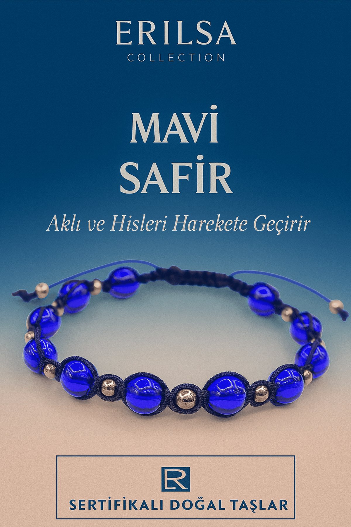 Sertifikalı Mavi Safir Taş Bileklik – Aklı ve Hisleri Harekete Geçiren Enerji Taşı