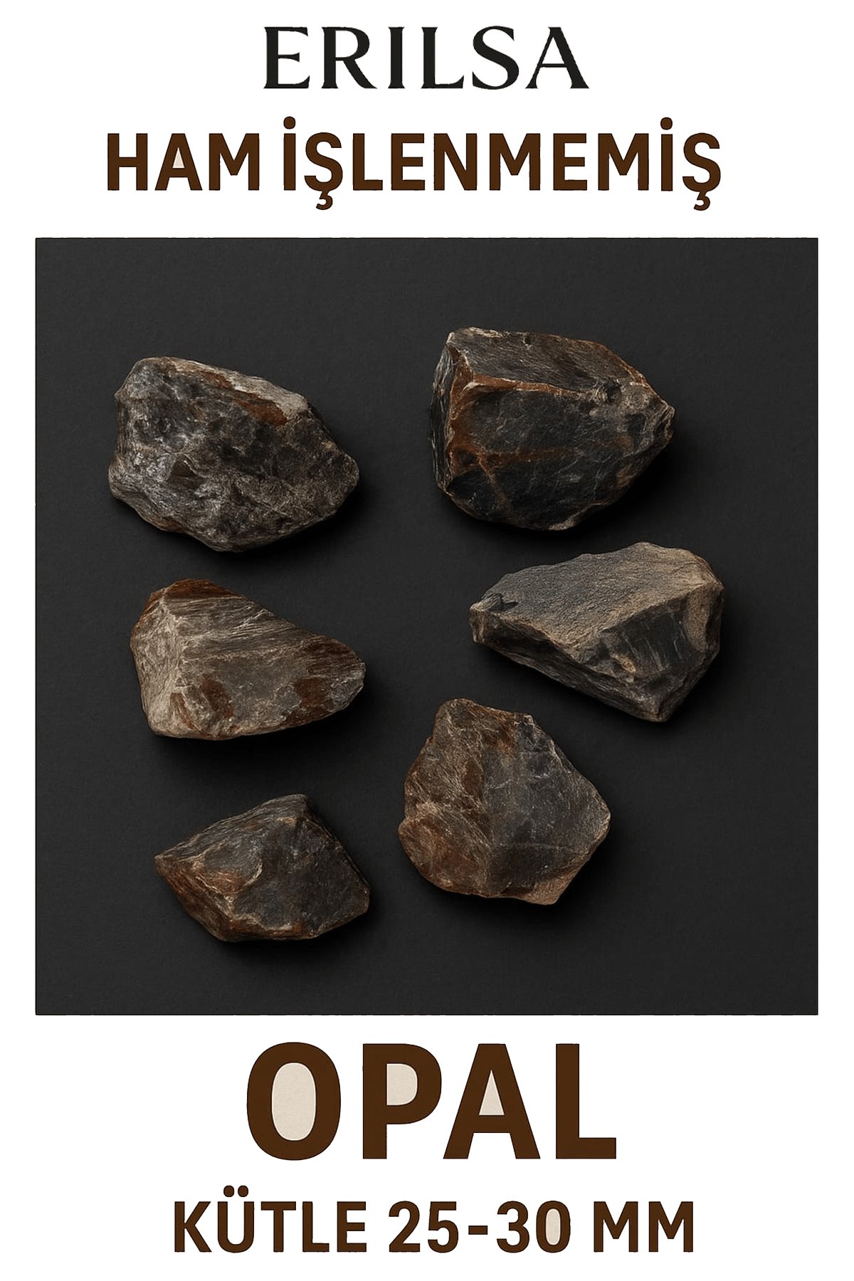 Sertifikalı Ham İşlenmemiş Opal Taşı Kütle 25 30 mm Ham Doğal Enerji Taşı