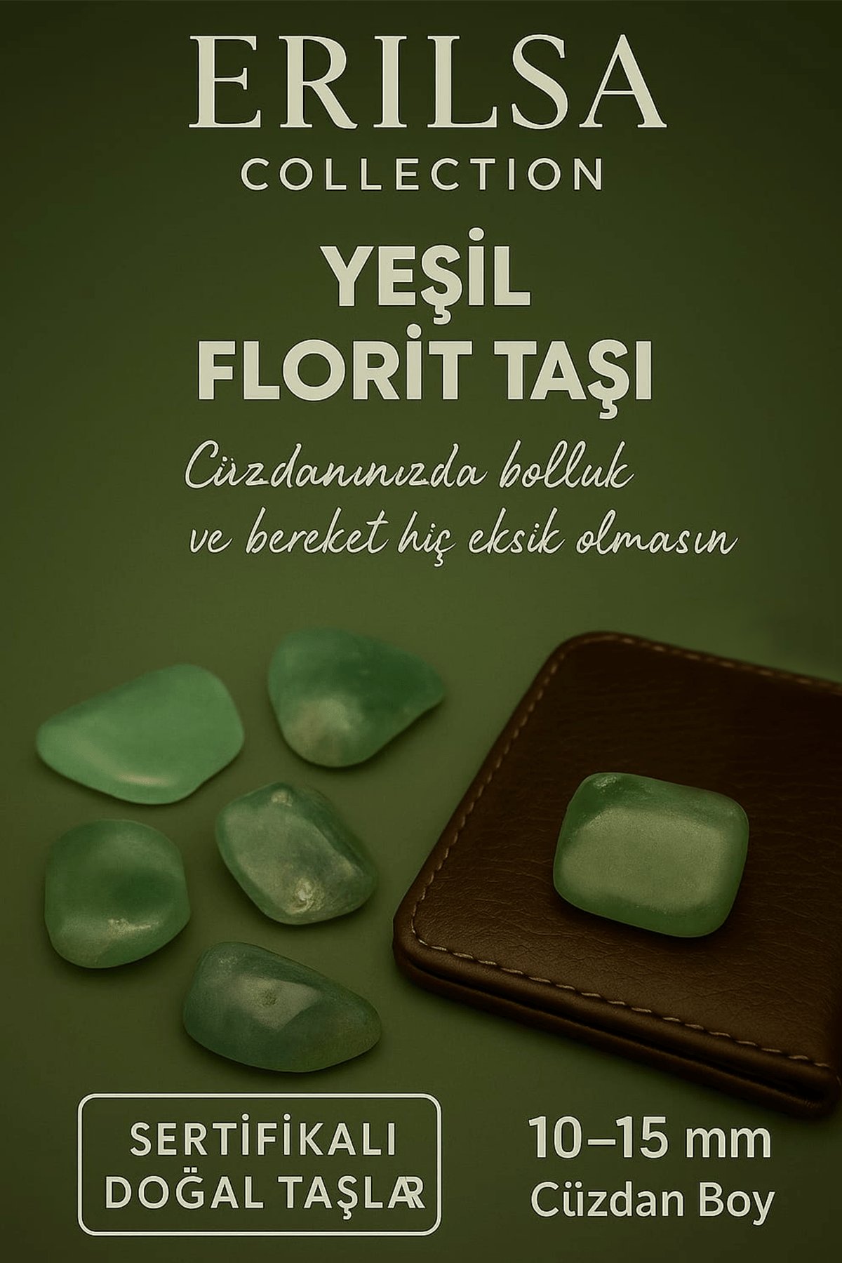 Sertifikalı Yeşil Florit Taşı Kütle 10-15 mm – Bereket Denge ve Zihinsel Temizlik Taşı