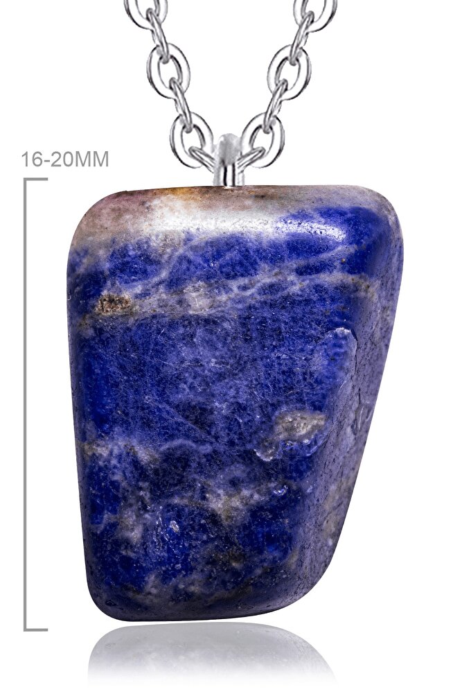 Sertifikalı Ham Doğal Işlenmemiş Lapis Lazuli Taşı Kolye
