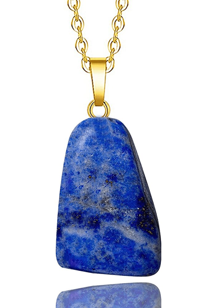 Sertifikalı Şekilsiz Doğal Lapis Lazuli Taşı Kolye