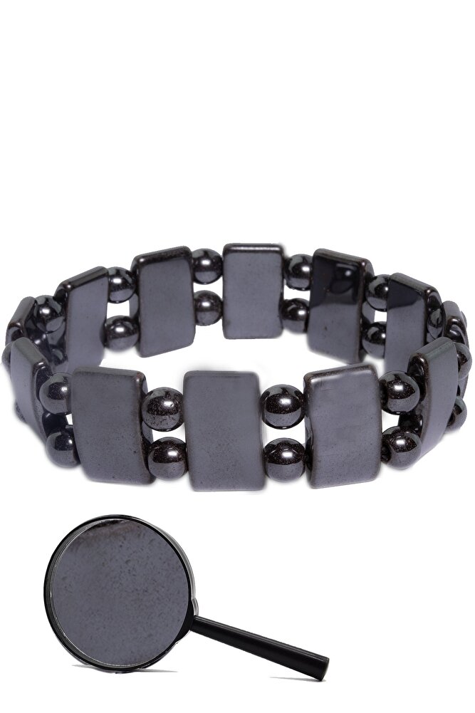 Sertifikalı Doğal Hematit Taşı Doğal Taş Rolex Bileklik