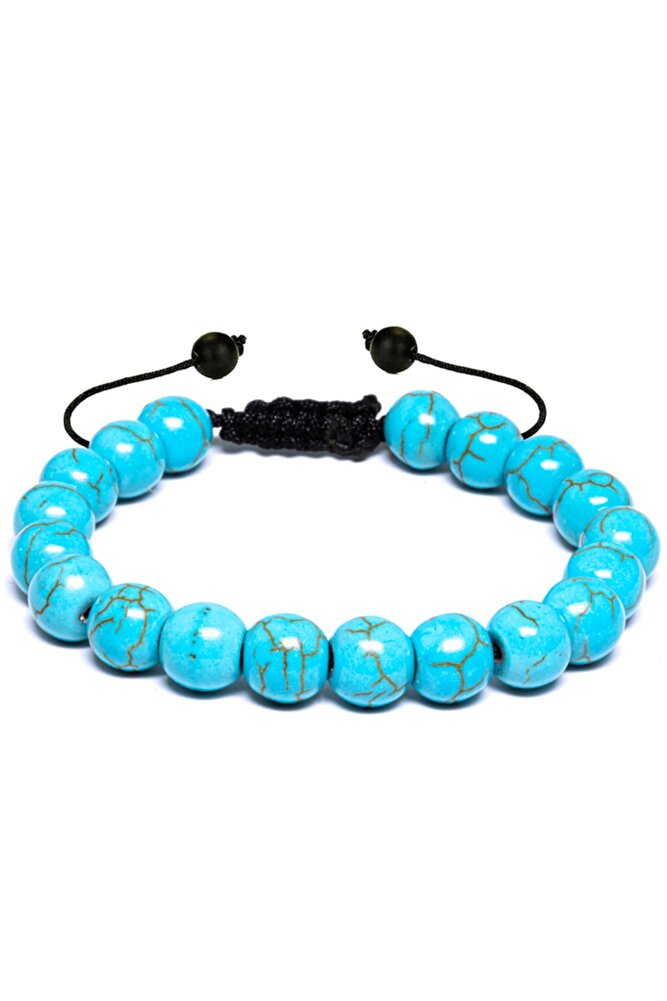 Sertifikalı Doğal Turkuaz Firuze Taşı Doğal Taş Bileklik