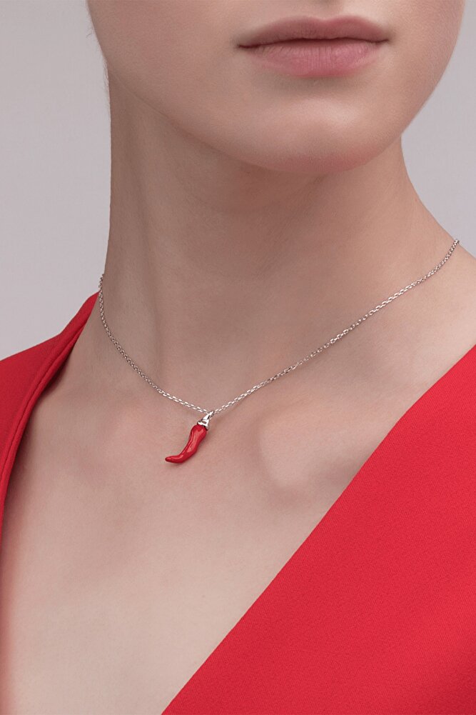 Sertifikalı Boyasız Gerçek Kırmızı Mercan Doğal Taş Kolye