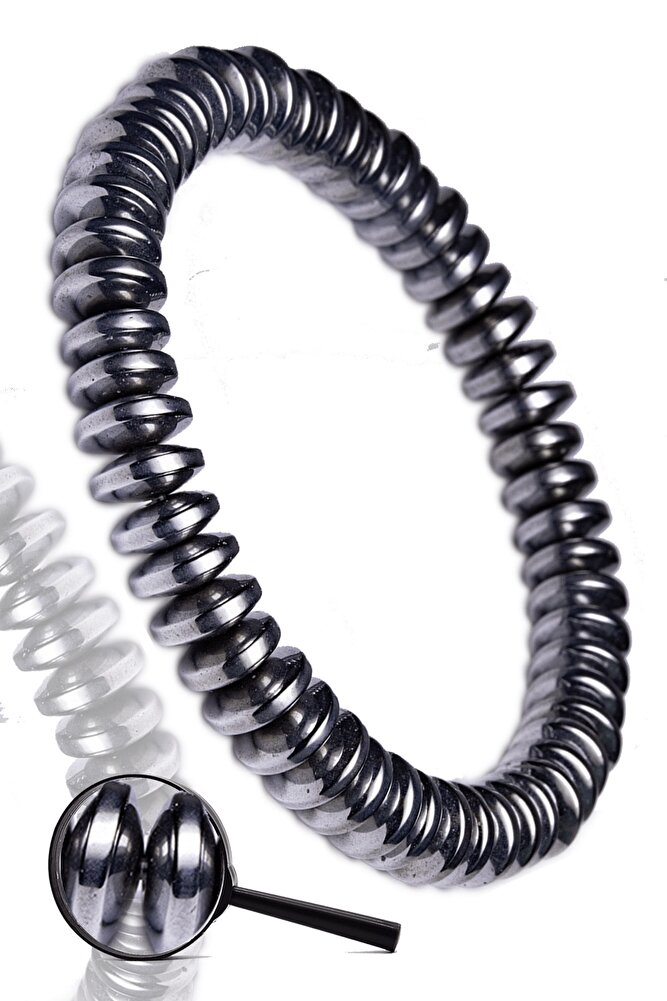 Sertifikalı Aa+ Hematit Taşı Bileklik - Kararmaz