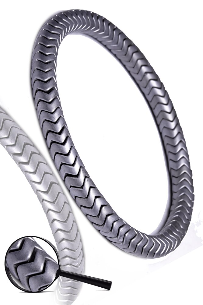 Sertifikalı Aaa Silver Renk Hematit Taşı Bileklik - Kararmaz