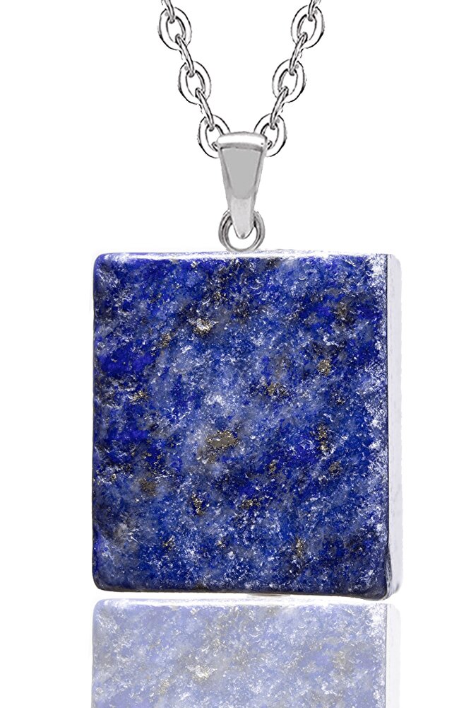 Sertifikalı Küp Aaa Kalite Doğal Lapis Lazuli Taşı Kolye
