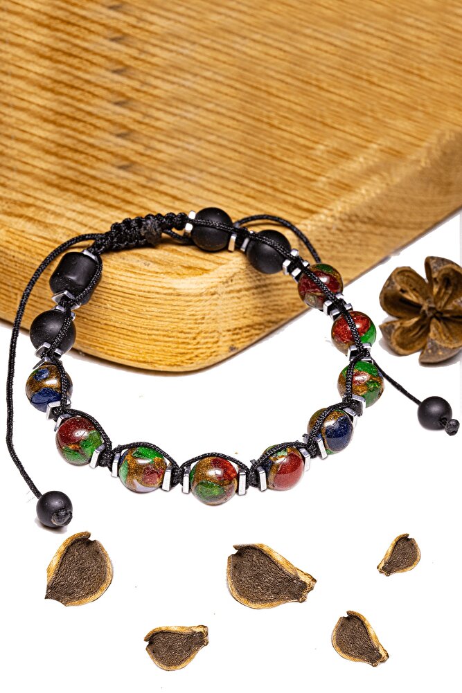 Sertifikalı Opalit - Hematit - Oniks Taşı Bileklik - Özel Tasarım