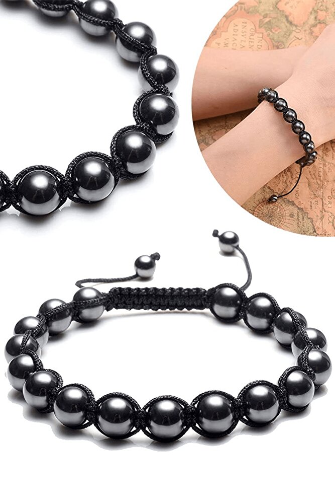 Sertifikalı A Kalite Orijinal Terahertz Taşı Bileklik - Titreşim Taşı