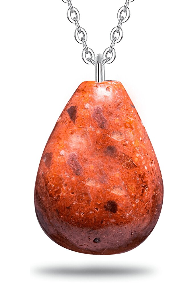 Sertifikalı Doğal Kırmızı Mercan Taşı Kolye