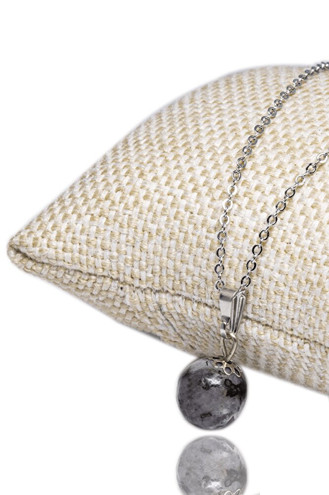 Sertifikalı Doğal Labradorit Taşı Kolye