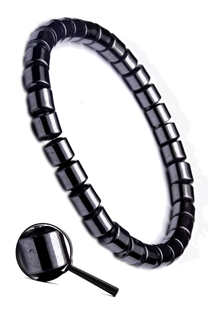 Sertifikalı Fıçı Kesim Aaa+ Hematit Taşı Bileklik