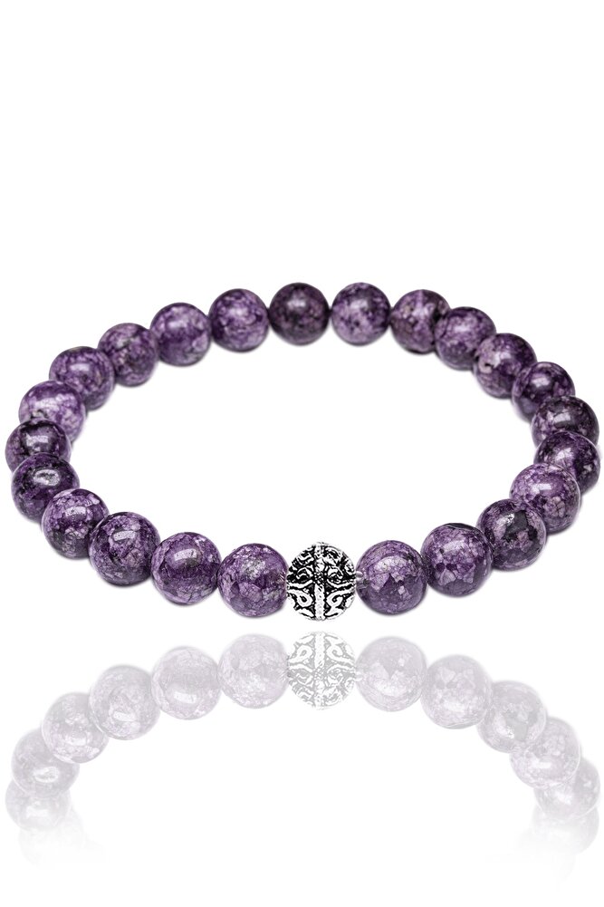 Sertifikalı Gerçek Çeroit Taşı Bileklik - Gümüş Aparatlı