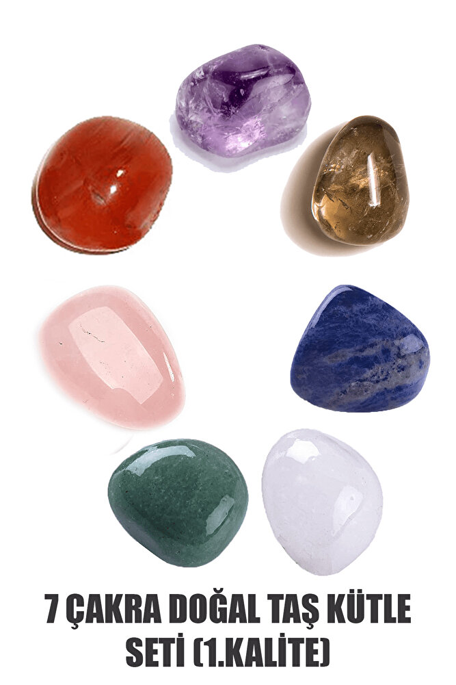 Sertifikalı 7\'li Doğal Taş Kütle Çakra Seti