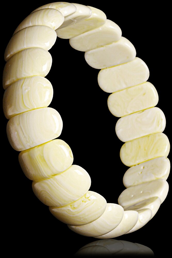 Sertifikalı Mat Renkli Kaliningrad Model Unisex Rolex Beyrut Damla Kehribar Bileklik