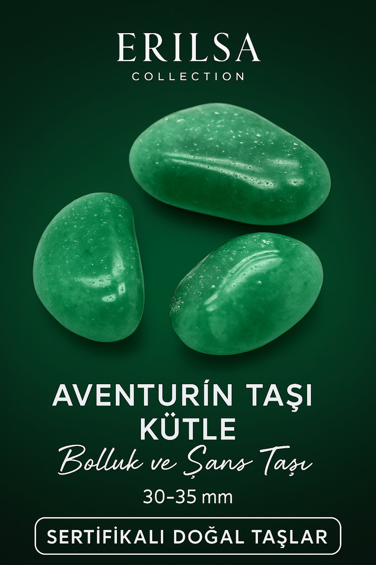 Sertifikalı Aventurin Taşı Kütle (Tekli) – Doğal Bolluk ve Şans Taşı 30-35 mm