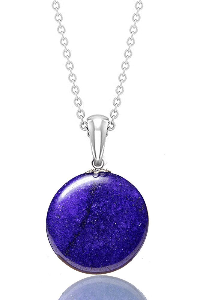 Sertifikalı Gerçek Dumortireit Taşı Kolye - 1.kalite