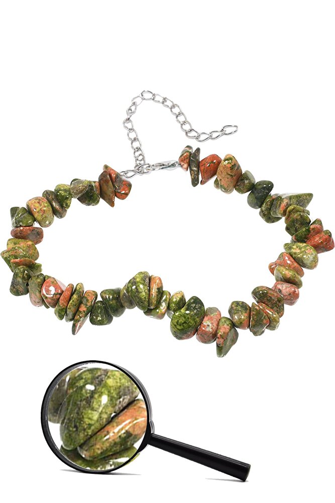 Sertifikalı Unakit Kırık Doğal Taşlı Bileklik - 1.kalite (AFRİKA)