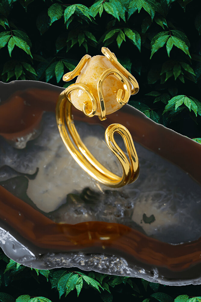 Sertifikalı Rokoko Model Jasper Taşı Yüzük - Ayarlamalı