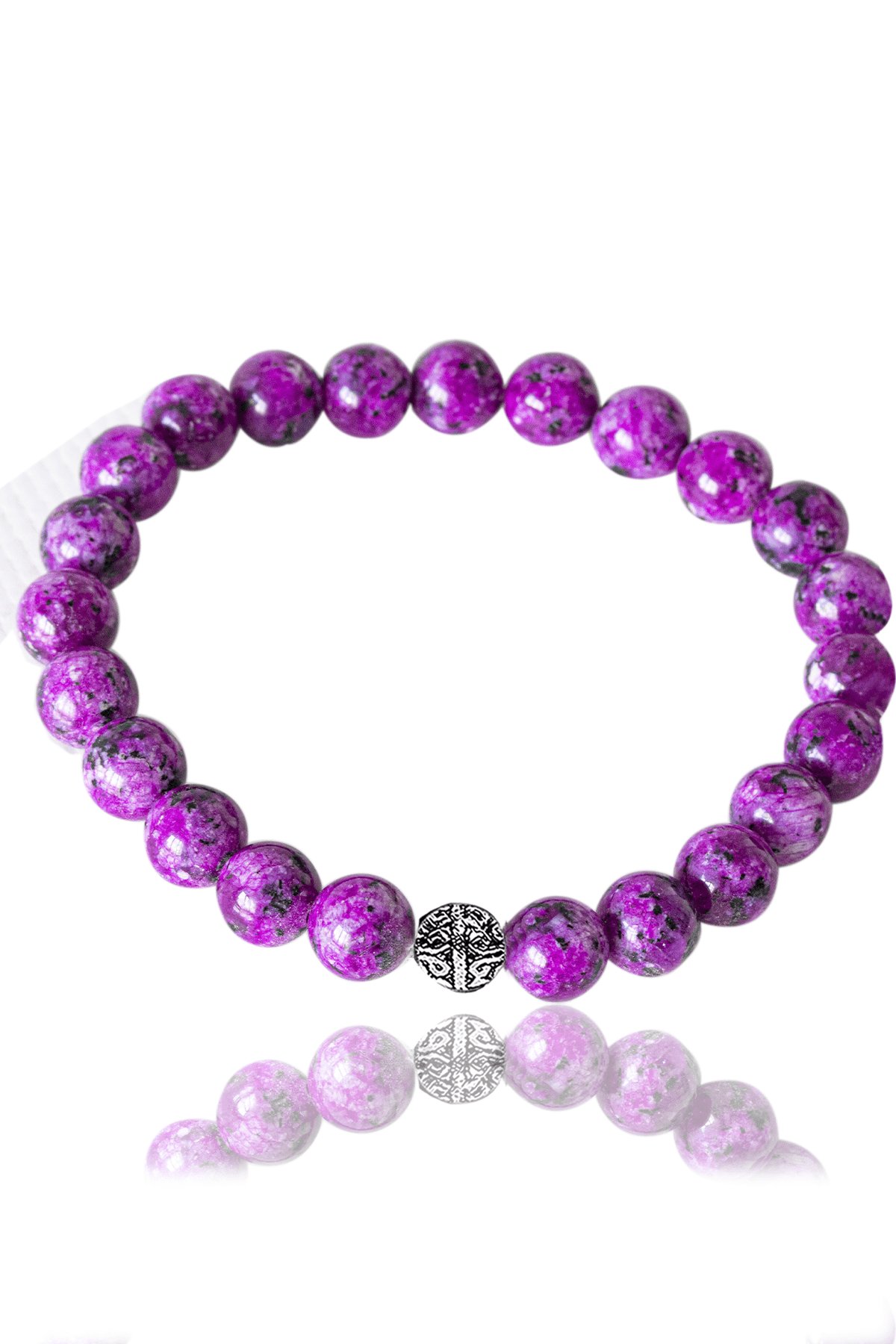 Sertifikalı Açık Mor Çeroit Taşı Bileklik - Gümüş Aparatlı