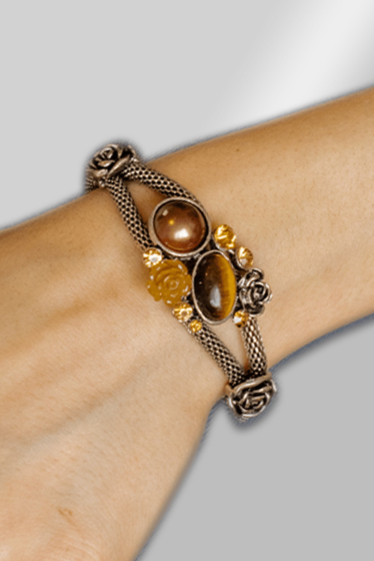 Sertifikalı Tilki Kuyruğu Model Kaplan Gözü - İnci Taşı Bileklik - Ayarlamalı