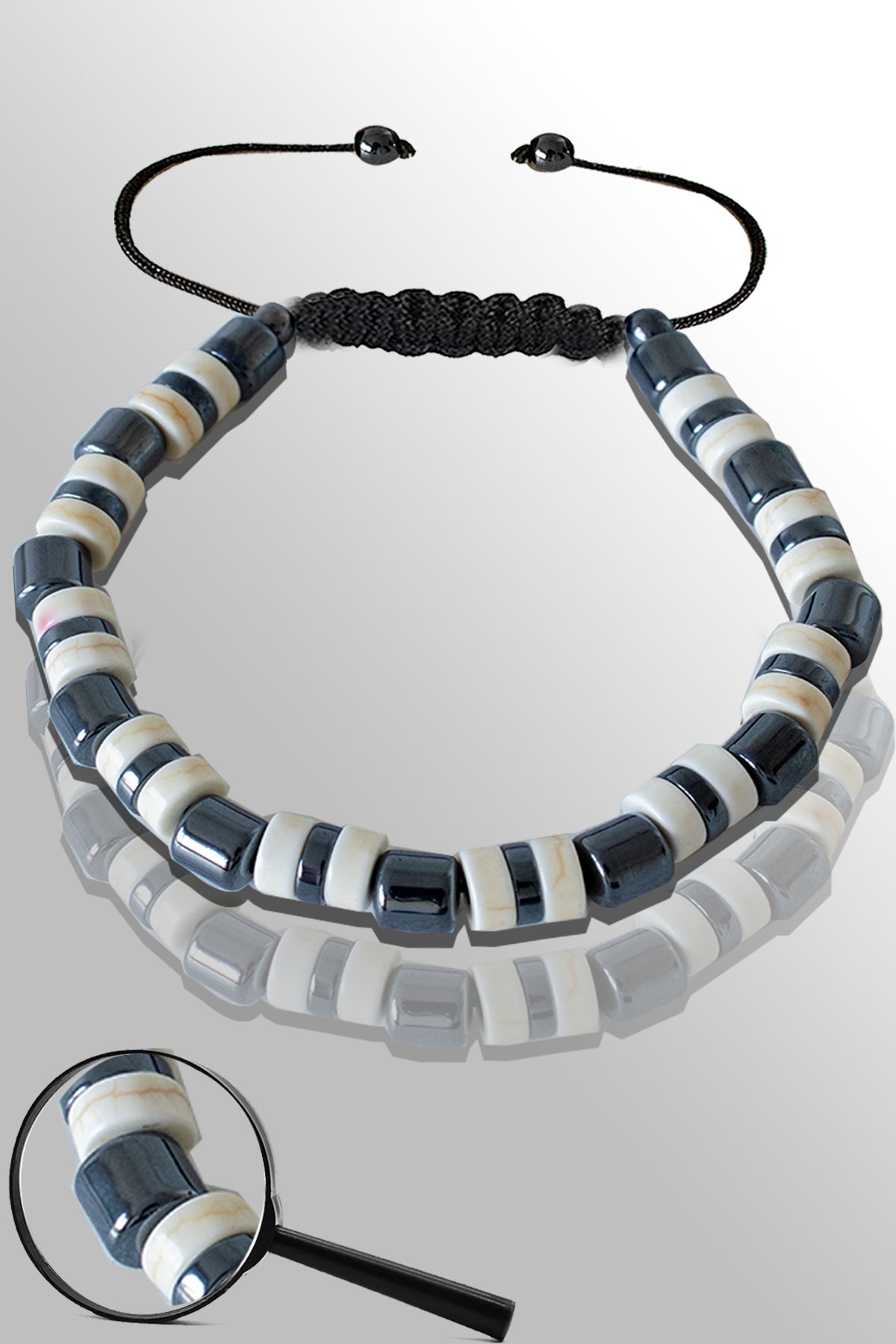 Sertifikalı Terahertz - Havlit Taşı Bileklik - Ayarlamalı