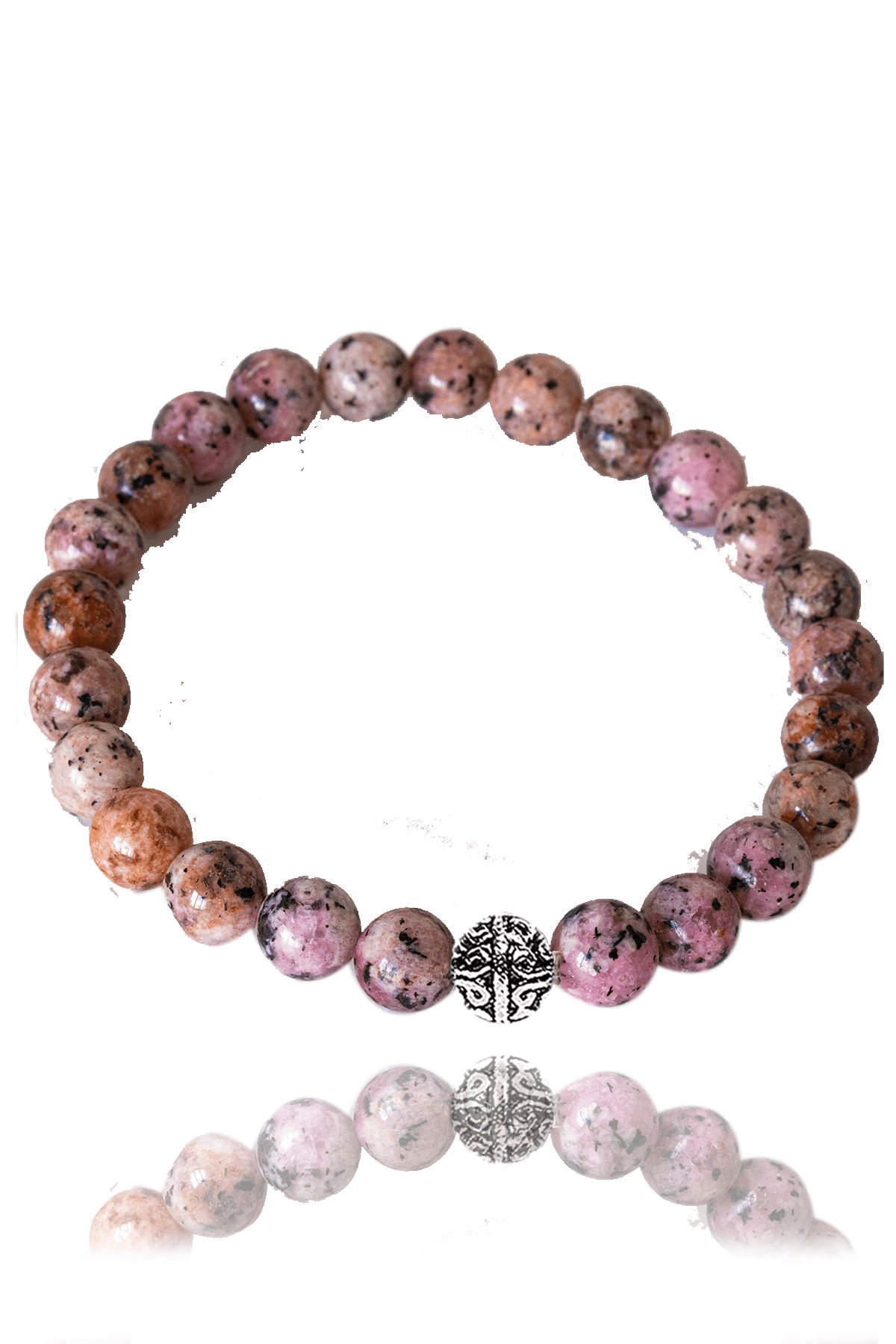 Sertifikalı Pembe Renk Kuvars Taşı Bileklik - Gümüş Aparatlı