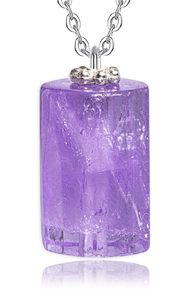 Sertifikalı Yüksek Kalite Doğal Ametrin Taşı Kolye