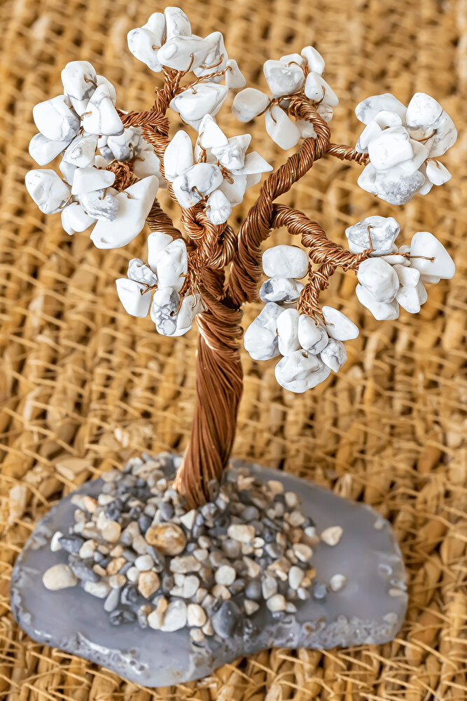 Sertifikalı Gerçek Havlit Taşı Ağaç - Akik Plakalı