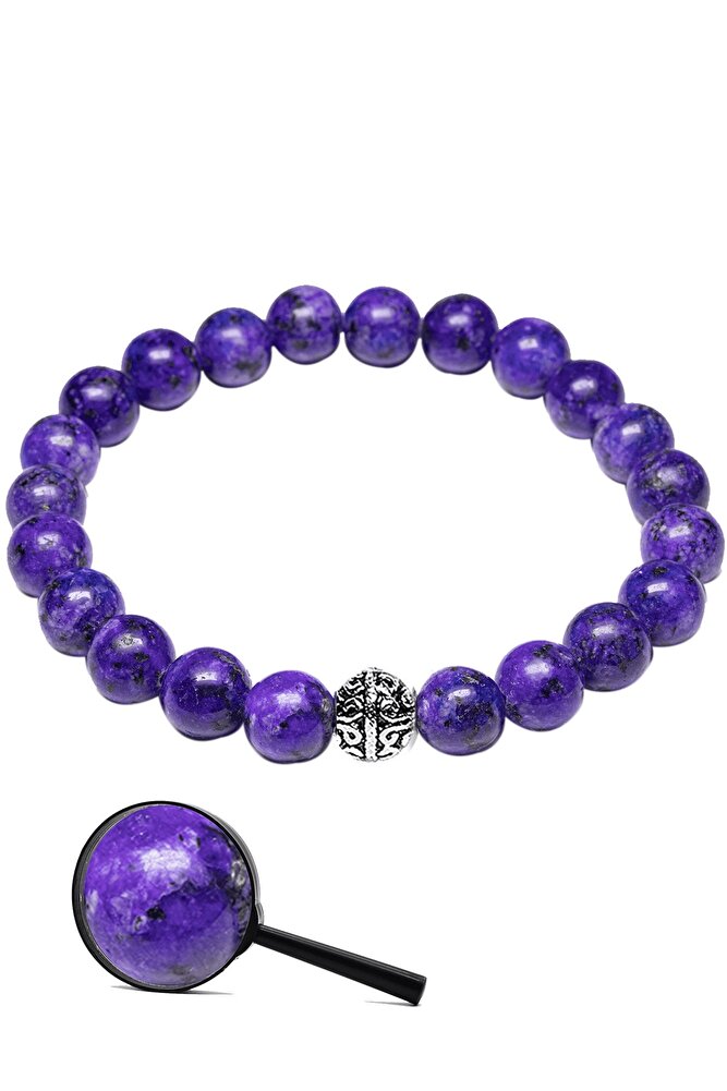 Sertifikalı Çeroit Taşı Doğal Taş Bileklik (gümüş Aparatlı)