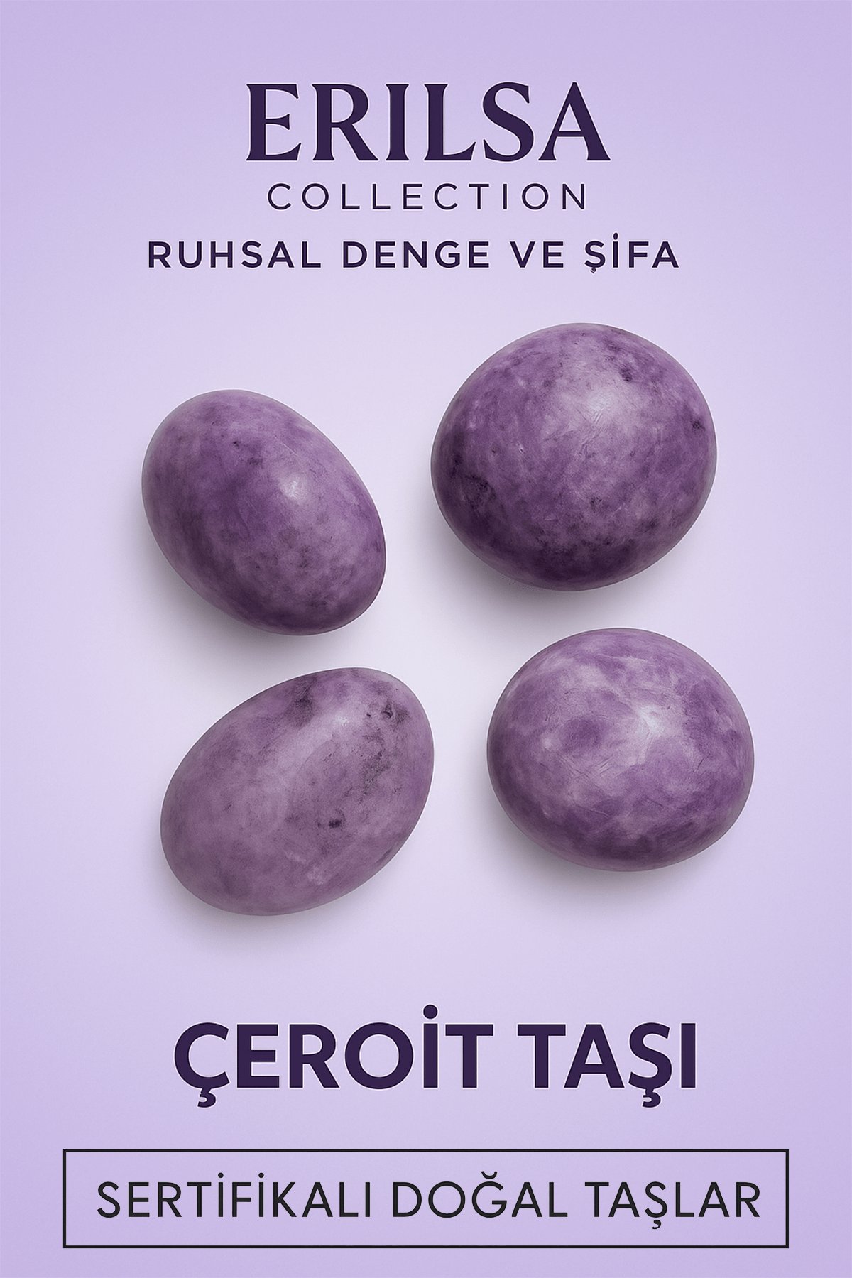 Sertifikalı Çeroit Taşı Kütle 25–30 mm Ruhsal Denge Şifa ve Farkındalık Taşı