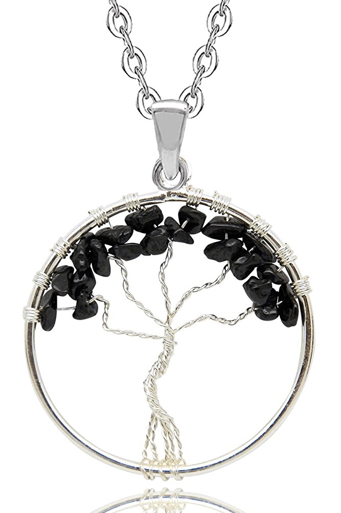 Sertifikalı Siyah Turmalin Hayat Ağacı Kolye