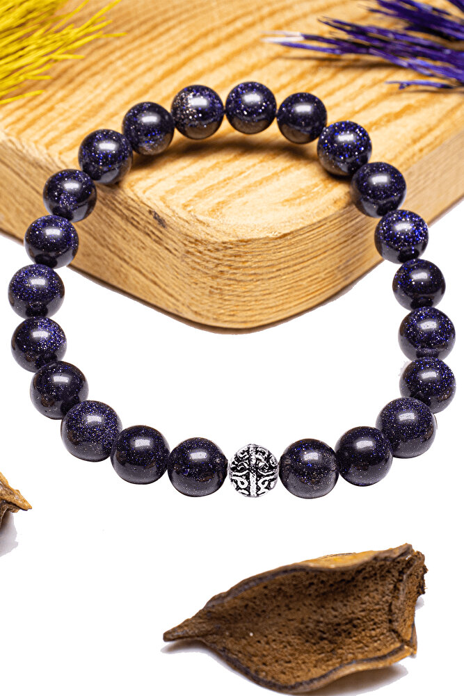 Sertifikalı Aaa Kalite Lacivert Yıldız Taşı Bileklik - Gümüş Aparatlı