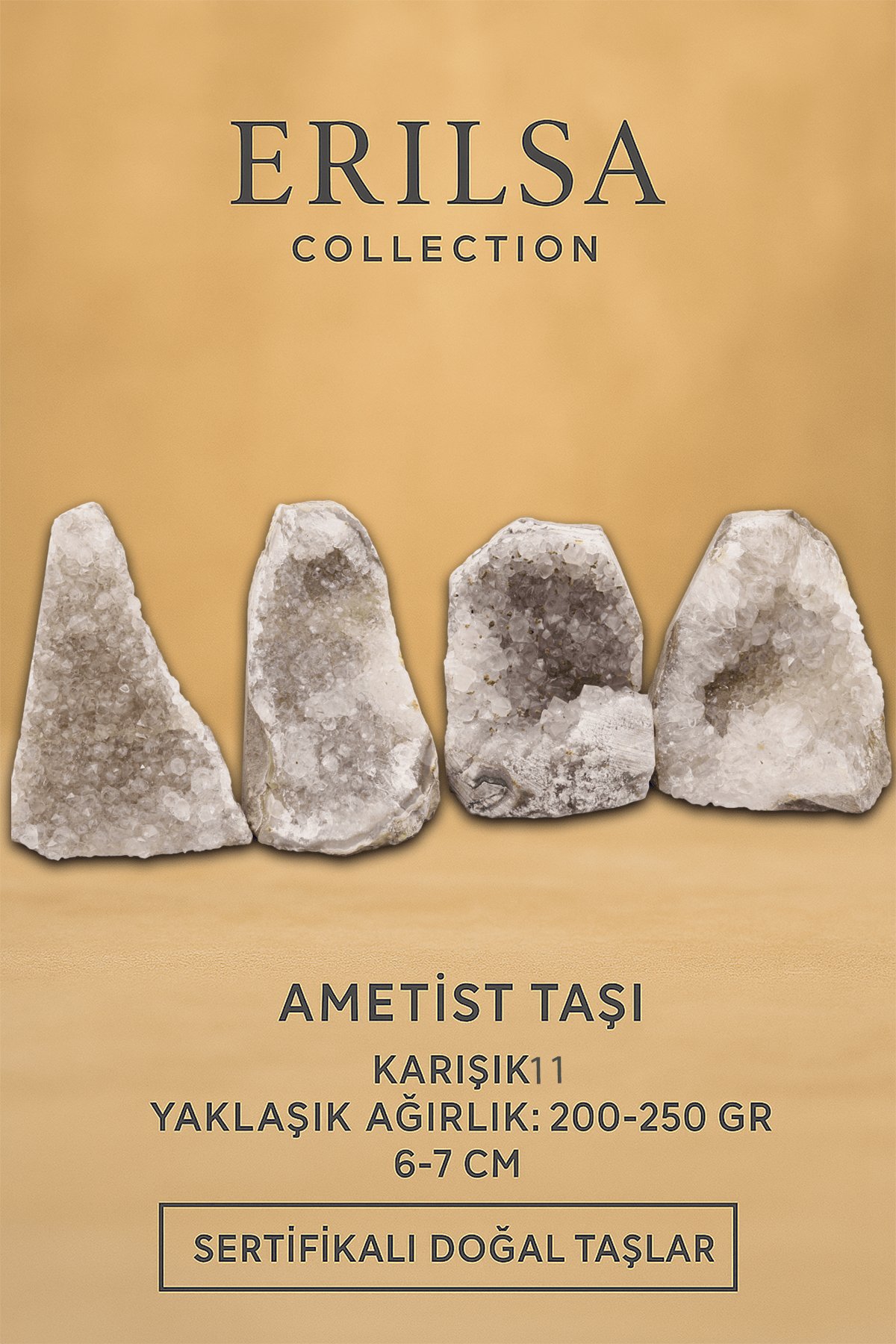 Sertifikalı Ametist Taşı Kütlesi 200-250 Gr – Doğal Ham Kristal Şifa Taşı Stresi Azalt Huzur Ver