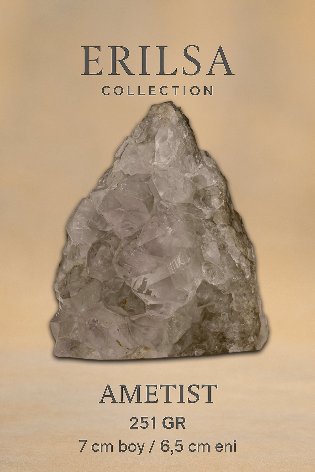 Sertifikalı Ametist Taşı Kütlesi 251 Gr – Ham Doğal Kristal Dekoratif Taş Stresi Azaltır ve Huzur Verir