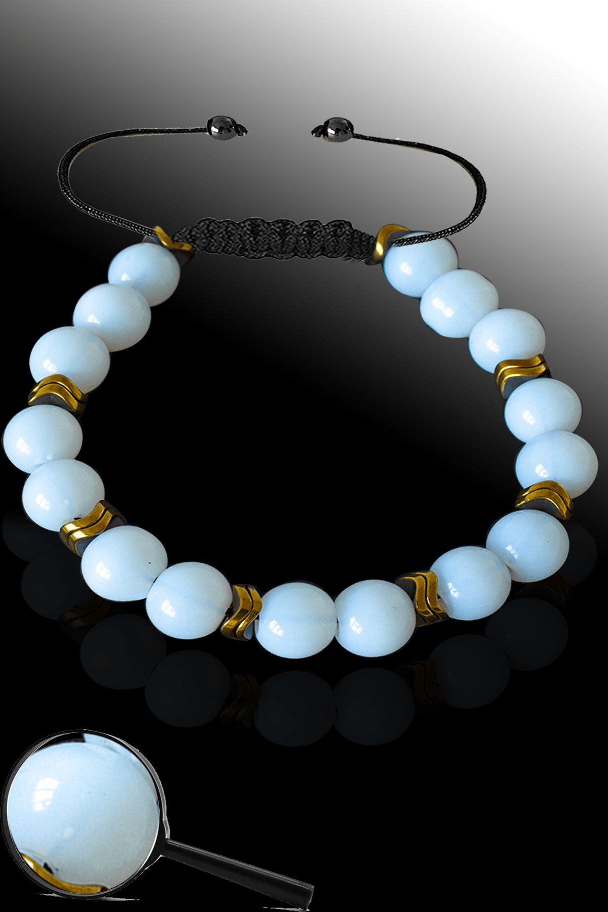 Sertifikalı Gold Hematitli Opal Taşı Bileklik - Ayarlamalı