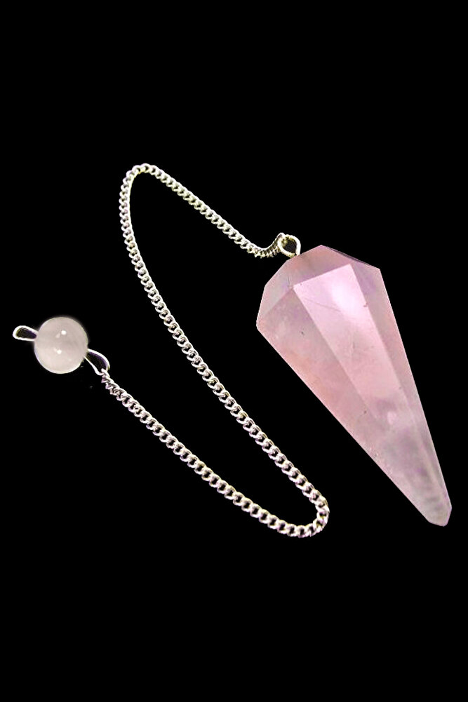 Sertifikalı Aaa+ Kalite Pembe Kuvars Taşı Pandül Sarkaç - 4 Cm