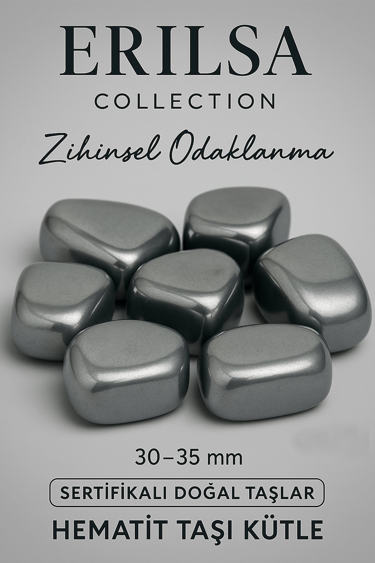 Sertifikalı Tamburlanmış Gerçek Hematit Taşı Kütle – Güç ve Dengenin Taşı