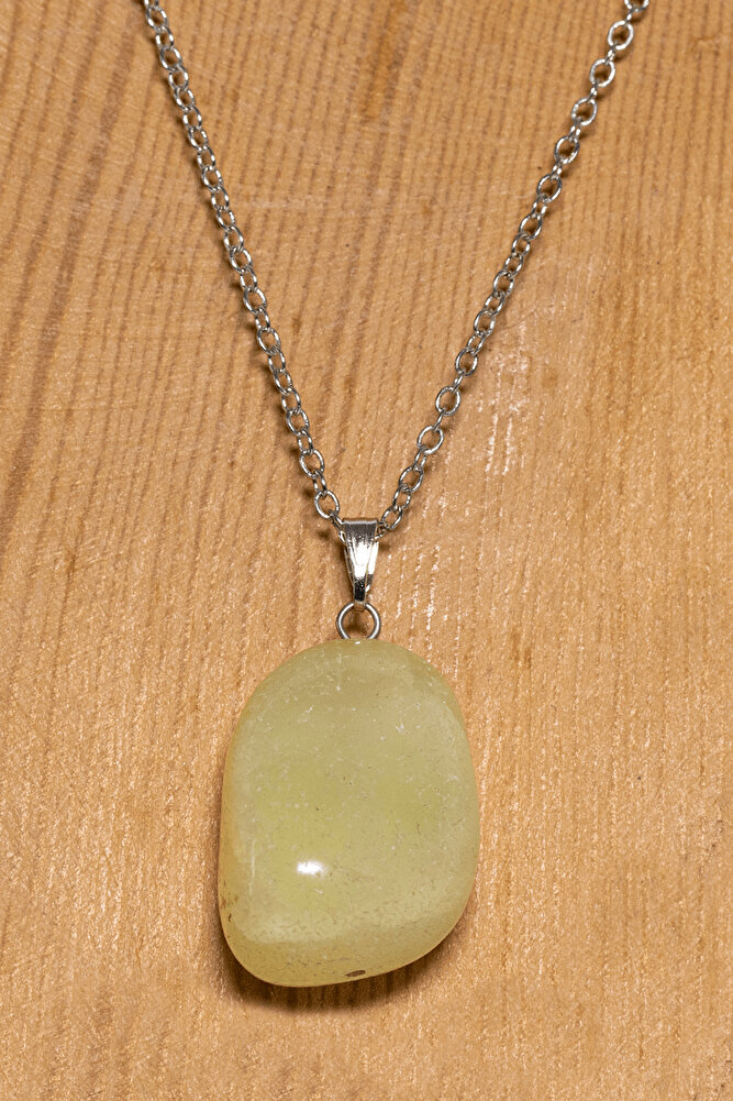 Sertifikalı Orijinal Ham Yeşim Taşı Kolye